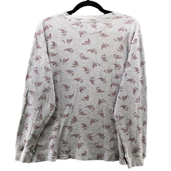 VTG Warner Bros Looney Tunes Henley Size S Gray Tazmanian Devil T Shirt 90s - Picture 2 of 9